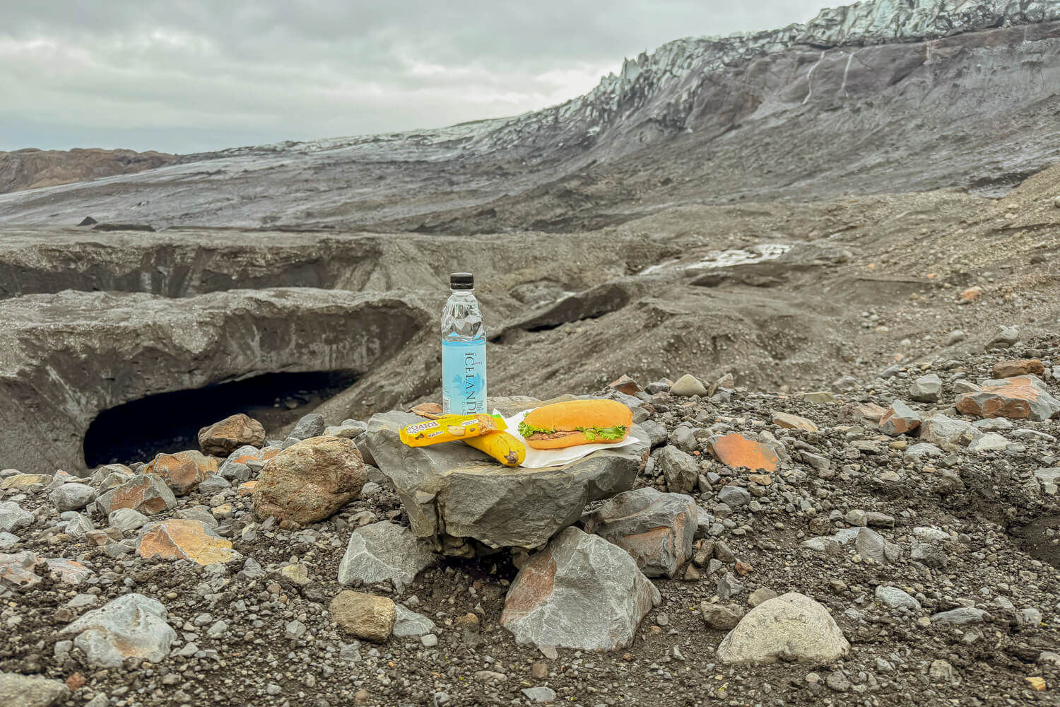 Sandfellsjokull Mapping Expedition Lunch with a View